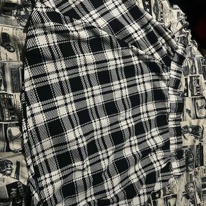 Black and White Plaid Skirt